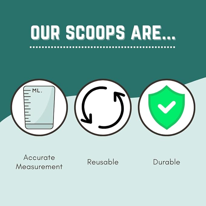 1/8 Teaspoon (0.625 mL | A Pinch) Long Handle Scoop for Measuring Coffee, Pet Food, Grains, Protein, Spices and Other Dry Goods (Pack of 100)