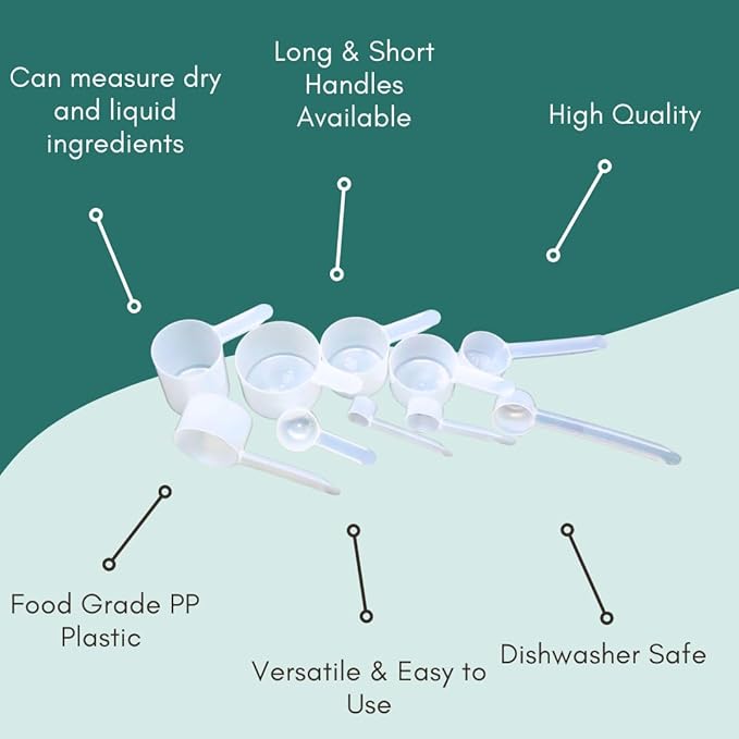 82 mL (82 CC | 2.77 Oz.) Long Handle Scoop for Measuring Coffee, Pet Food, Grains, Protein, Spices and Other Dry Goods (Pack of 100)