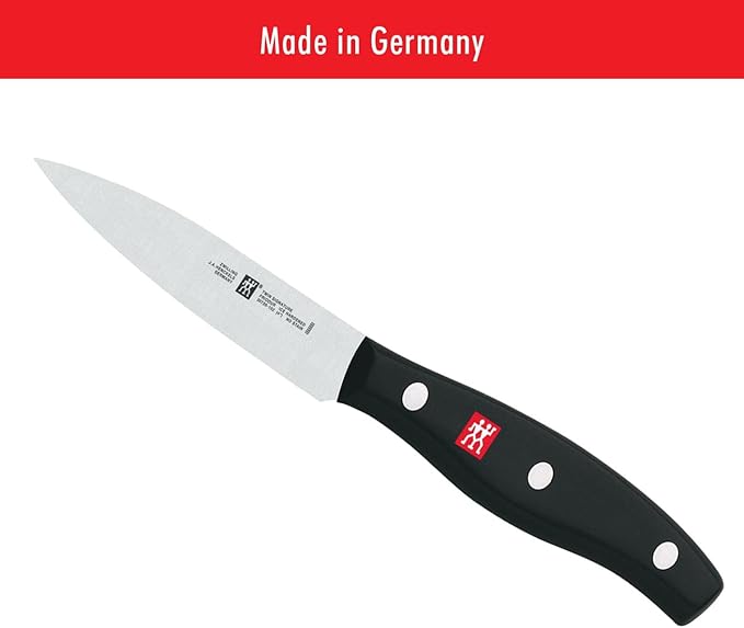 ZWILLING Twin Signature 7-pc Kitchen Knife Set with Block, Chef Knife, Paring Knife, Utility Knife, Knife Sharpener, Kitchen Shears