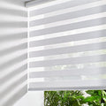 Persilux Zebra Blinds for Windows Cordless Roller Shades for Windows, Privacy Roller Blinds (42" W x 72" H, White) Blinds for Sliding Door, Light Control for Day and Night Shades for Home and Office