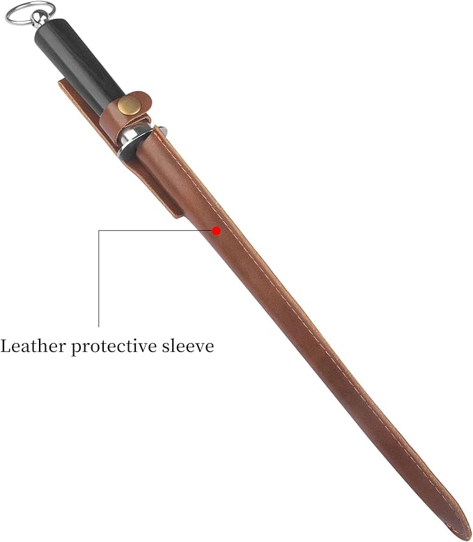 honing steel knife sharpener ，high carbon steel knife sharpener rod,12 Inch Knife Sharpening Steel Honing Rod（black）