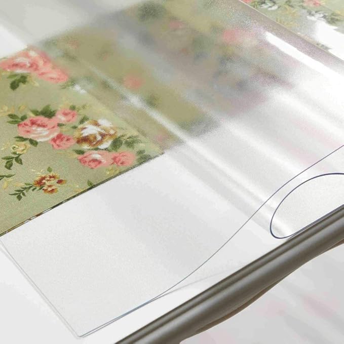 NECAUX Custom 16 x 32 Inch Frosted Desk Cover Protector, 1.5mm Thick Plastic Heavy Duty Table Pad Desk Mat Desk Protector for Office Computer Writing Desk, Side Table, End Table, Night Stand, Dresser