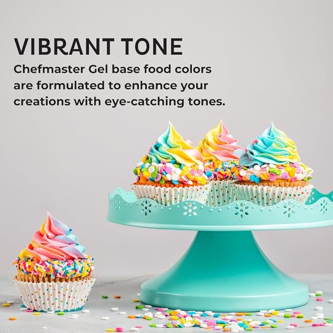 Chefmaster Violet Gel Food Coloring | Vibrant Color | Professional-Grade Dye for Icing, Frosting, Fondant | Baking & Decorating | Fade-Resistant | Easy-to-Use | Made in USA | 1 oz