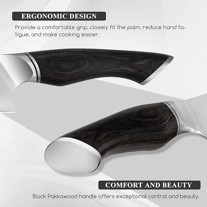SHANGDAO Kitchen Knives Set, 5-Piece Chefs Knife Set, Professional Ultra Sharp Kitchen Knives for Cooking 3 Layers VG10 Alloy Steel Chef Knives