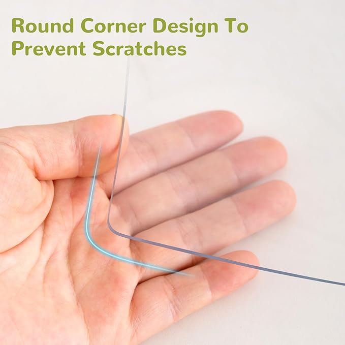60 x 72 Inch Clear Table Cover Protector, Clear Table Protector for Dining Room Table, 1.5mm Plastic Table Cover, Waterproof Table Pad for Kitchen, Office