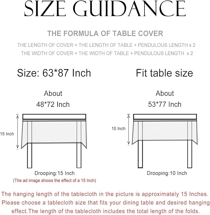 patdrea Designer French Linen Long Tablecloth for Rectangle Table,Vintage Red Floral Tablecloths,Dacorative Cover for Kitchen Dining,Tea Party,Christmas,Thanksgiving,Holiday,63"x87"-Newmari