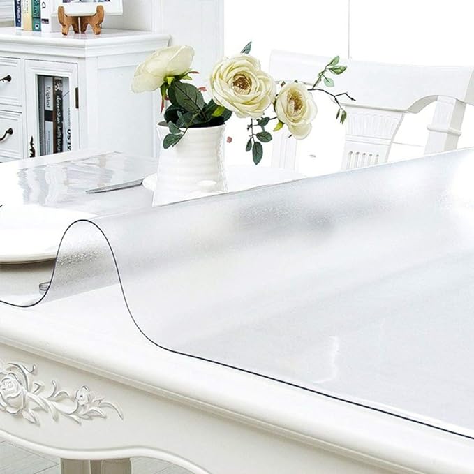 NECAUX Custom 18 x 39.4 Inch Frosted Desk Cover Protector, 1.5mm Thick Plastic Desk Pad, Desk Protector Frosted, Desk Mat on top of Desk, Table Cover Protector for Computer Writing Desk, Side Table