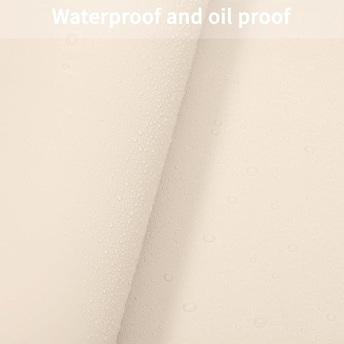 Leather Dresser Cover,1.8mm Thick,14x90 Inch,Dresser Protector Top,Dresser Top Protector,Dresser Cover Top,Dresser Top Cover,Dresser Cover Top for Bedroom.(Off White+Light Gray,14x90)