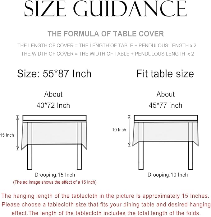 patdrea Designer Linen Vintage Table Cloth for Rectangle Table,Light Brown Durable French Floral Tablecloth,Decor Cover for Kitchen Dining,Christmas,Thanksgiving,Tea Party,55"x87"-Cudillero