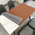 Leather Table Cover,1.8mm Thick,36x60 Inch Table Protector,Table Protector for Dining Room Table,Dining Table Cover,Table Cover Protector,Kitchen Table Protector(Brown+Gray,36x60)