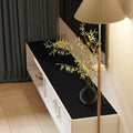 Desk Pad - 14x45 Inch Waterproof Easy to Clean Can Conceal Flaws Protector The Table Top from Scratches Used for Coffee Table Office Table Dresser(Black+Gray 14x45)