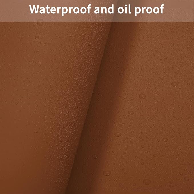 Leather Table Cover,1.8mm Thick,42x96 Inch Table Protector,Table Protector for Dining Room Table,Dining Table Cover,Table Cover Protector.(Brown+Gray,42x96)