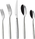 Engraved Silverware Set for 12 | 18/10 Stainless Steel Flatware with Mirror Finish and Engraved Handles | Heavy-Duty, Dishwasher Safe, Built to Last (60-Piece, Mezzano Engraved)