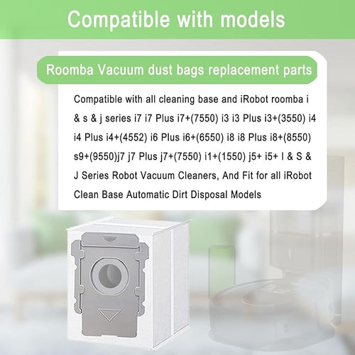 16 Pack Vacuum Bags Compatible with iRobot Roomba i7 i7+ i3 i3+ i8 i8+ j5+ i5+ i4 i4+ i1+ i6 i6+ j5+ j7 j7+ s9 s9 Plus Bags Automatic Dirt Disposal Bags
