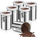 Lallisa 1 Pcs Stainless Steel Canisters 62 oz Stainless Steel Containers with Lids Food Storage Container with Airtight Clamp Lid Coffee Containers for Tea Sugar Coffee Flour Kitchen Counters