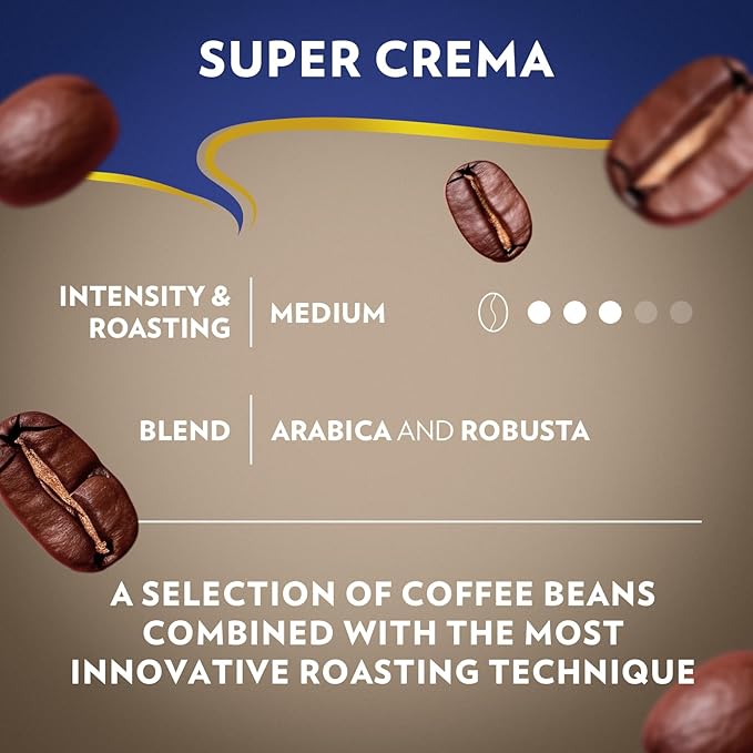 Lavazza Italian "Super Crema" Espresso Whole Bean Value Pack (3 x 2.2 lb bags)
