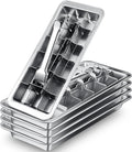 5 Pcs 18 Slot Stainless Steel Ice Cube Maker and Tray Ice Cube Tray for Bars Kitchens Levers Remove Cubes Easy Removal Metal Food Grade Freezer Molds for Food Juice Dishwasher Safe