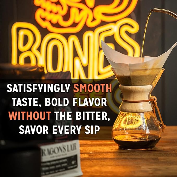 Bones Coffee Company Star Wars Dark Side Chocolate Truffle Flavored Coffee, Medium Roast Low Acid Arabica Beans Compatible with Auto drip and French Press Coffee Maker, 12 Oz Whole Bean