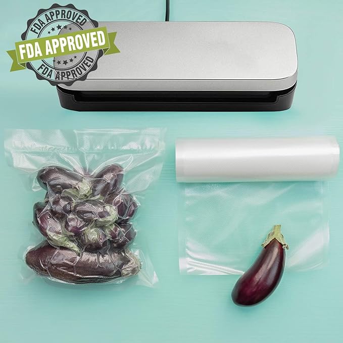 6 Pack 11"x20'(3Rolls) and 8"x20' (3Rolls)Thickened Vacuum Sealer Bags , Smell-Proof, Puncture Prevention, Heavy duty for POTANE, Food Saver, Great for Vacuum storage,Meal Prep or Sous Vide
