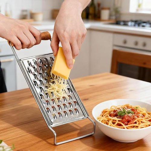 2 Pack Cheese Grater,Stainless Steel Zester Set of 2, Kitchen Flat Handheld Grater For Cheese, Chocolate, Spices, And Potato, Zucchini, Carrot, Apple (A style color)