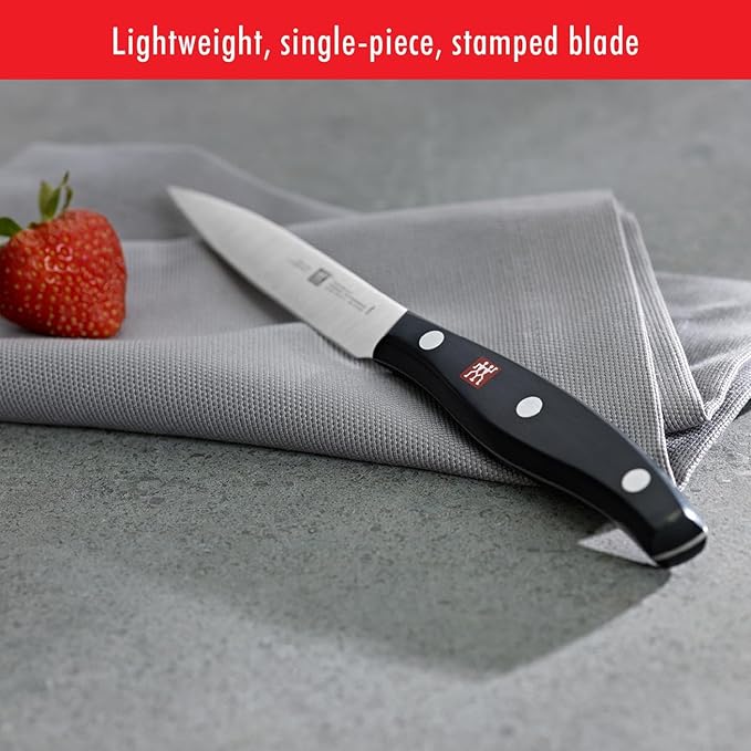 ZWILLING Twin Signature 7-pc Kitchen Knife Set with Block, Chef Knife, Paring Knife, Utility Knife, Knife Sharpener, Kitchen Shears