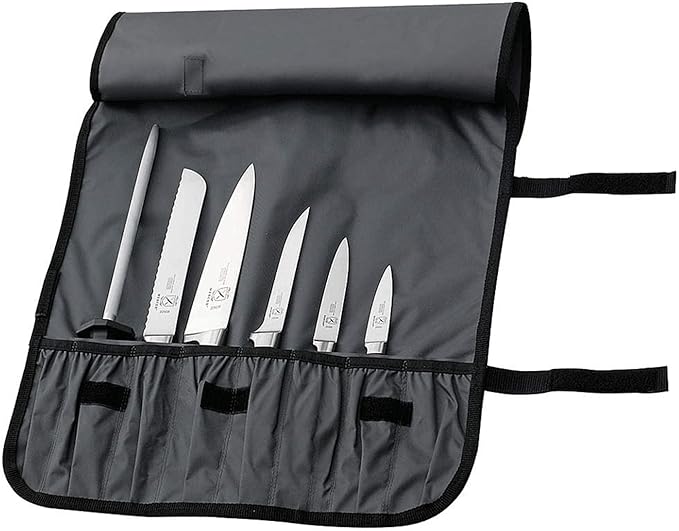 Mercer Culinary 7-Pocket Knife Roll, Black