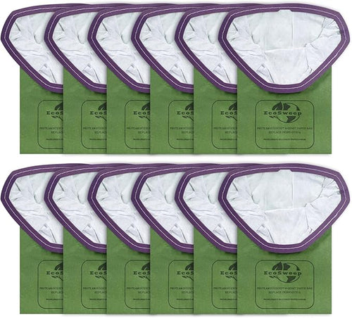 12Pack 107314 Backpack Vacuum Filter Bags Compatible with ProTeam 6 QT and ProTeam Vacuum Parts – Vacuum Bags for Vacuum Cleaner, Ideal Replacement Spence Vac Bags - Durable Vacuum Bags