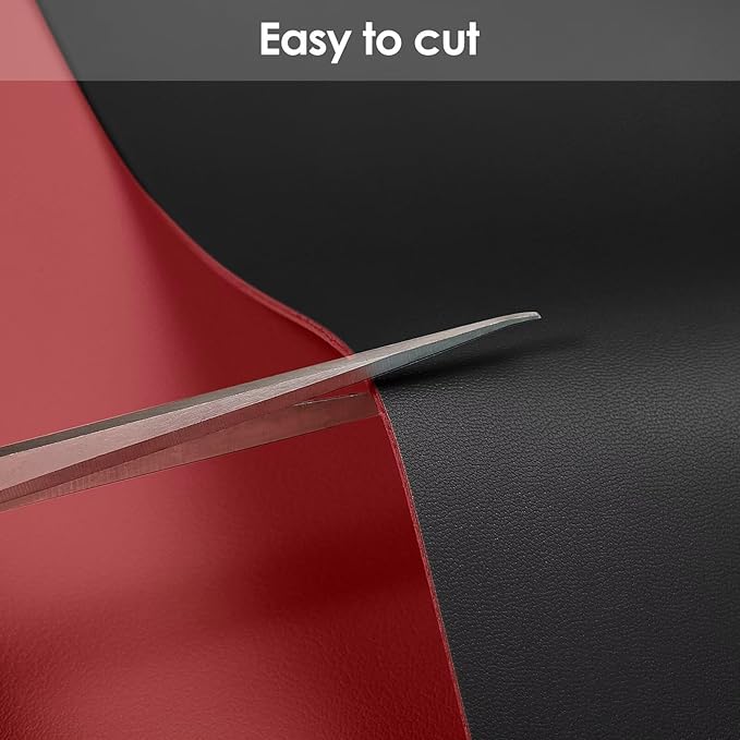 Leather Table Pad,1.8mm Thick,40x96 Inch,Dining Table Pad,Table Pads for Dining Room Table Rectangular,Table Protector for Dining Room Table,Dining Table Cover(Black+Wine Red,40x96)
