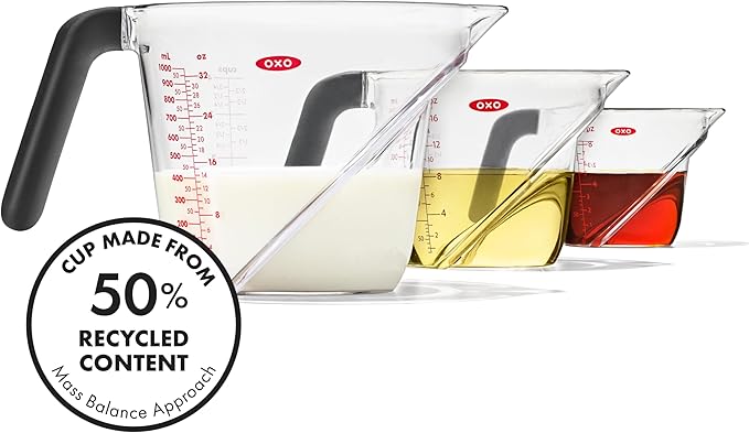 OXO Good Grips 3-Piece Angled Measuring Cup Set – Tritan Renew (Pack of 12)
