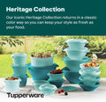 Tupperware Heritage Collection, New 36 Piece Food Storage Container Set in Vintage Green, Dishwasher Safe and BPA Free (18 containers, 18 lids)