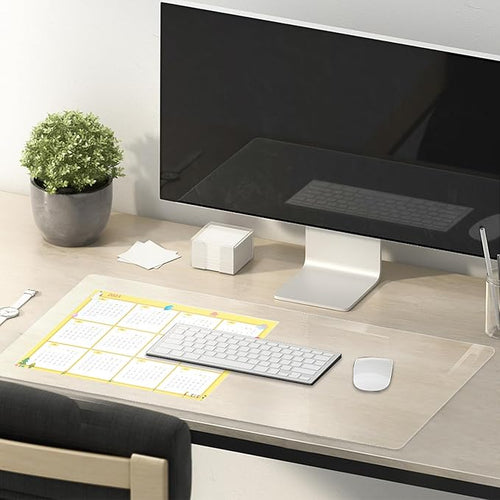 12 x 24 Inch Table Cover Protector - Clear Vinyl, 1.5mm Thick Plastic, Desk Mat