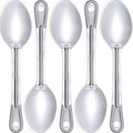Super Strong, Ergonomic 11 in Serving Spoon 5 Pk. Big, Solid Stainless Steel Spoons for Cooking, Baking and Basting. Best Kitchen Flatware for Buffet and Banquet Service in Restaurants and Homes