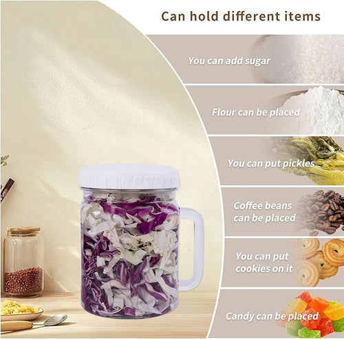2 Pack Large Mason Jars Wide Mouth,74 oz Airtight Glass Jars with Lids, Food Storage Canisters for Fridge, Glass Canisters for Candy,Pickles, Sugar, Flour, Cookies, DIY Decor & Party Favors