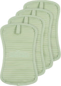 All-Clad Premium Pot Holder & Hot Pad: Heat Resistant to 500 Degrees - 100% Cotton, 10"x6.25" Hot Pad for Kitchen and Barbeque, 4-Pack, Fennel