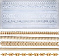 FUNSHOWCASE Chains Mold for Polyclay Air Dry Clay Plaster, 4719, 6 Trimmings #4719