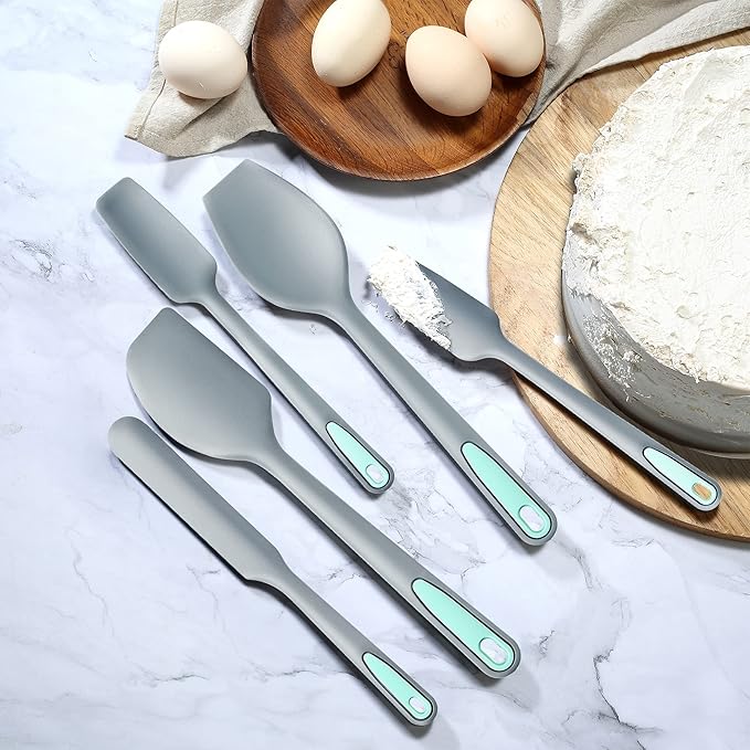 To encounter Silicone Spatula, 7 Pieces Seamless Spatula Set, Nonstick Turner Spatulas for Baking, Cooking & Mixing, Dishwasher Safe
