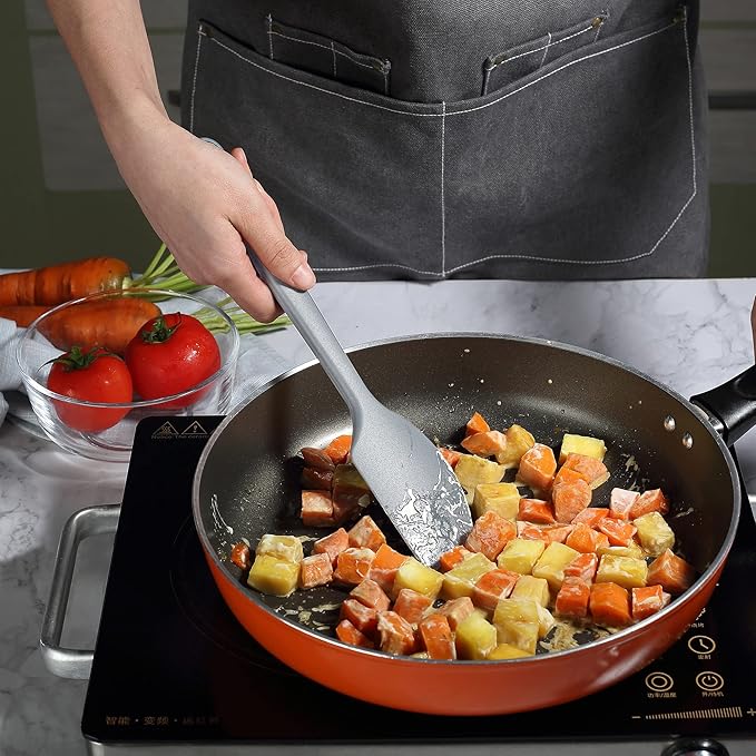 To encounter Silicone Spatula, 7 Pieces Seamless Spatula Set, Nonstick Turner Spatulas for Baking, Cooking & Mixing, Dishwasher Safe