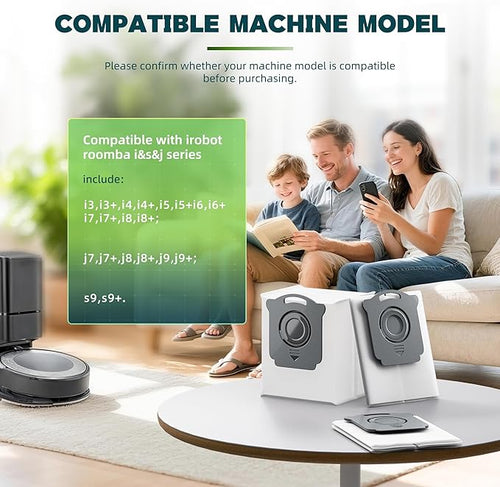 18 Pack Vacuum Bags Replacement Compatible with iRobot Roomba i7, i7+, i3, i3+, i1+, i4, i4+, i6, i6+, j7, j7+, i8, i8+,s9, s9+ Plus, i & s & j Series Clean Base Automatic Dirt Disposal Bags