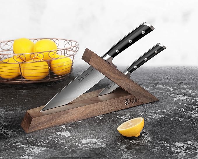 Cangshan TS Series 1021417 Swedish 14C28N Steel Forged 3-Piece TAI Knife Block Set, Walnut